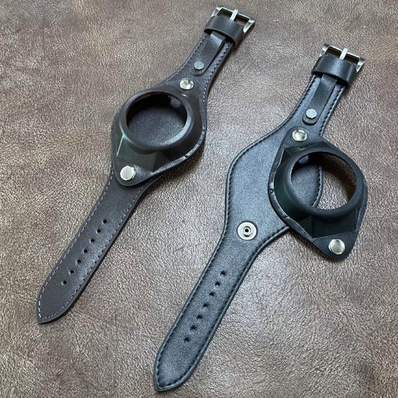 Timeless Watchband WW1 纯牛皮军风表盖款式表带 黑/棕/原色皮革 - 表带 - 真皮 多色