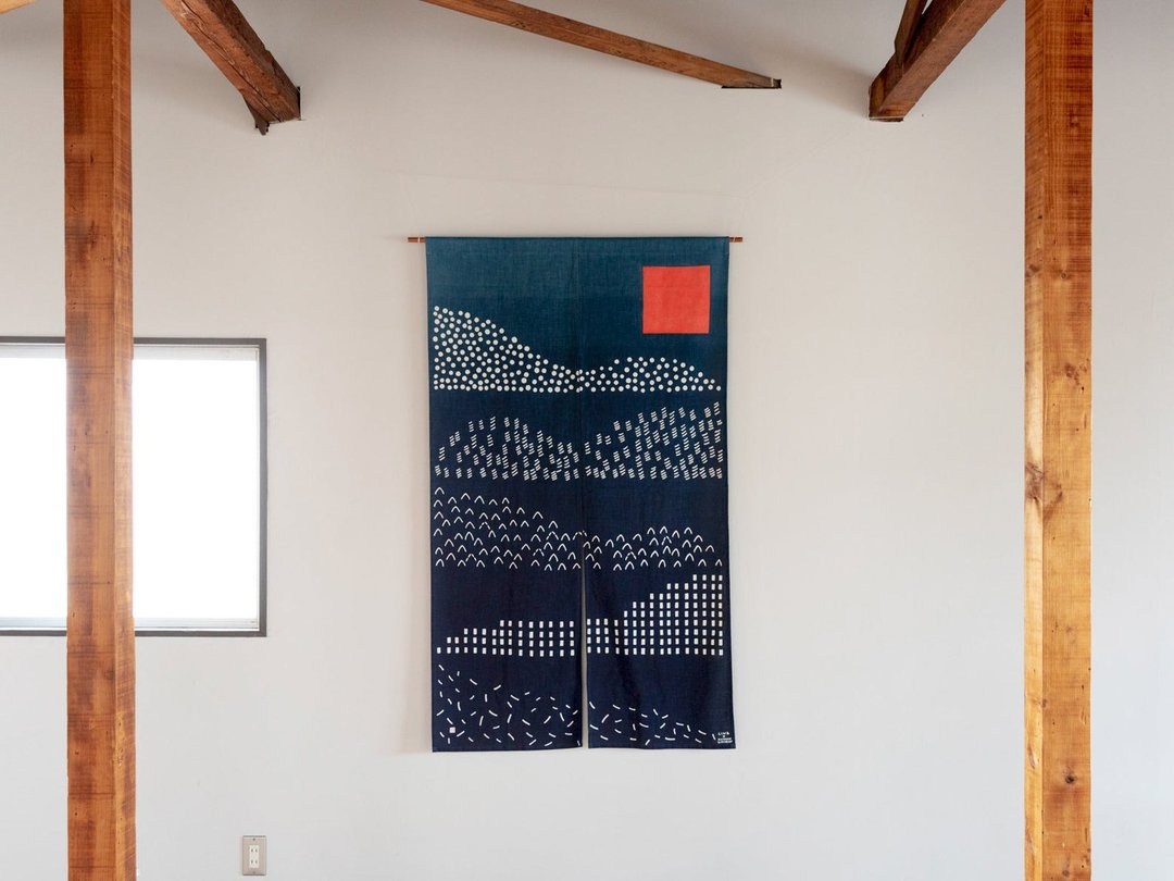 Made-to-Order : Desire Line Japanese Noren Hanging - 门帘/门牌 - 棉 蓝色