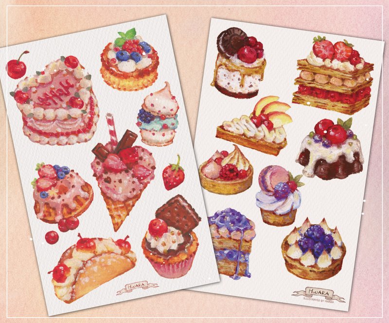 Dessert - 贴纸 - 纸 