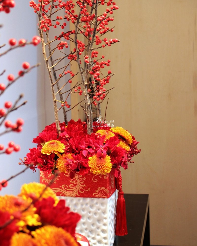 金鸡报喜 - 植栽/盆栽 - 玻璃 红色