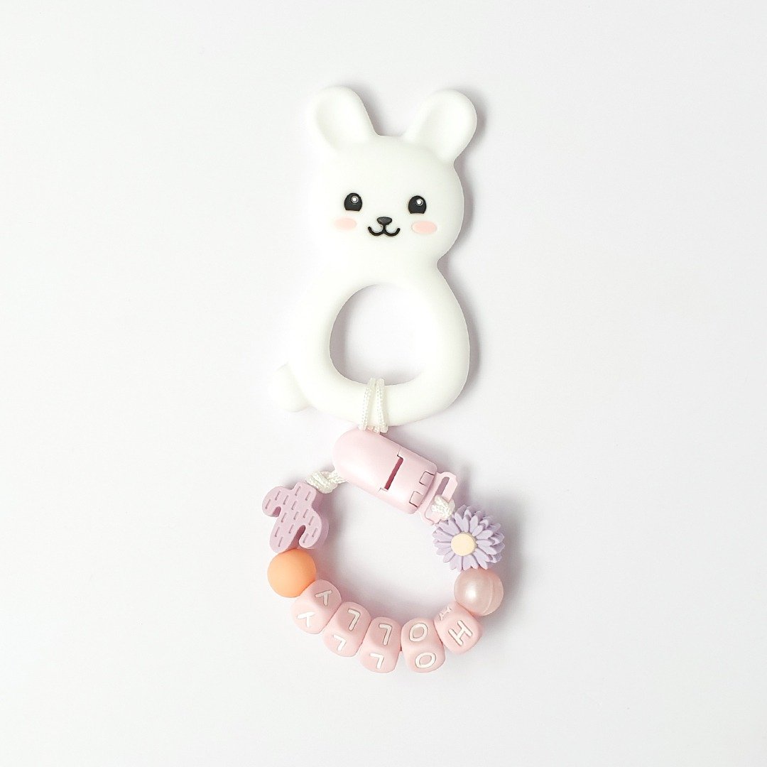 定制化 9颗 Holly 仙人掌 雏菊 小兔兔固齿器 - 玩具/玩偶 - 其他材质 粉红色