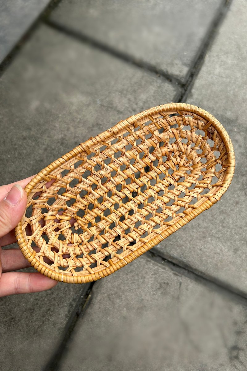 藤编系列 | 镂空精致盛放盘 | 餐具 书写笔 糖果收纳盘 | 天然藤 - 收纳用品 - 植物．花 