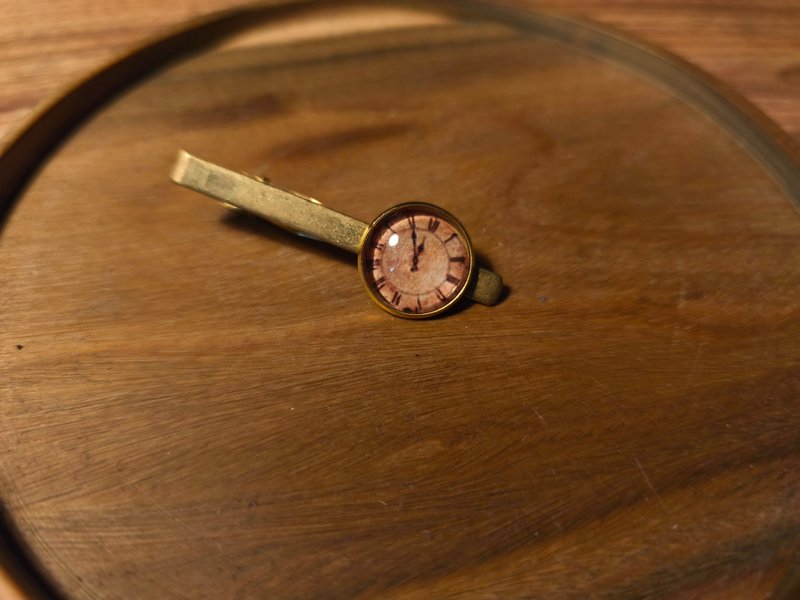 时钟 领带夹 Tie Clips - 领带/领带夹 - 铜/黄铜 金色
