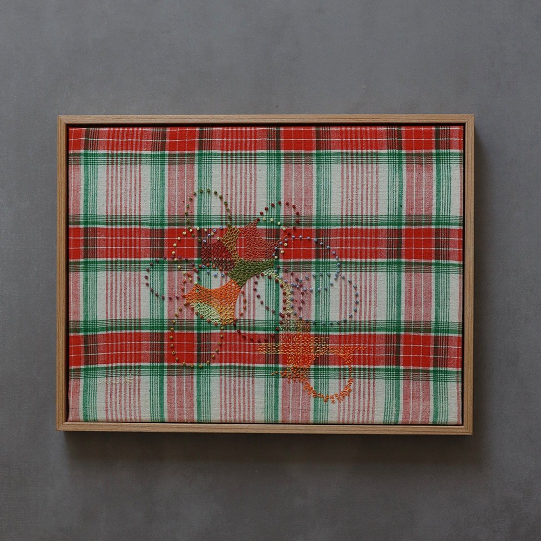 橘 手工刺绣装饰画 壁画挂画 工艺品 实木画框 - 海报/装饰画/版画 - 棉 多色