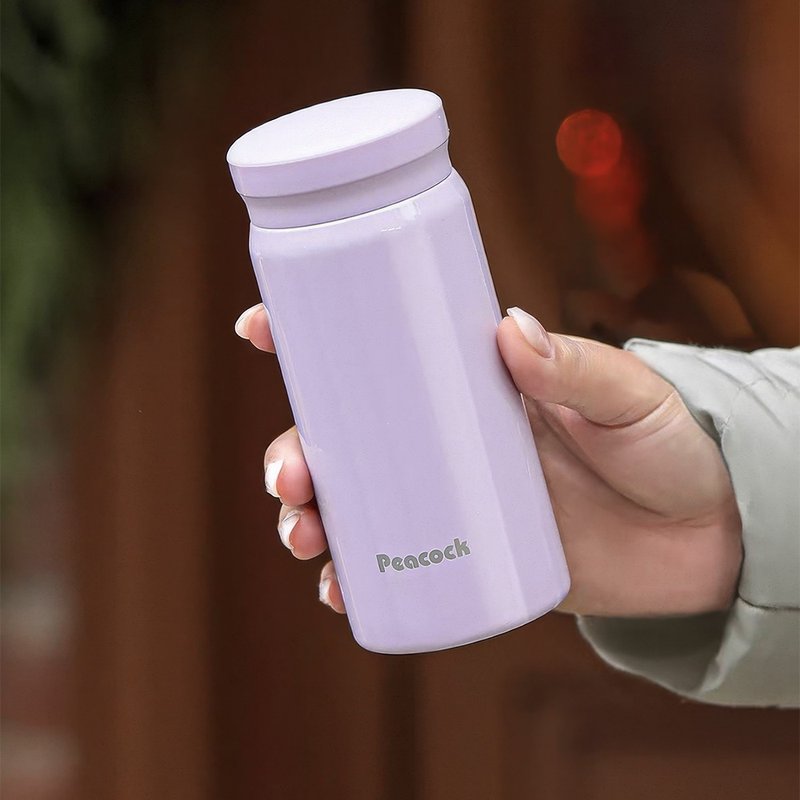 【孔雀Peacock】200ML超轻量不锈钢保冷保温杯 小资族随身-芋泥紫 - 保温瓶/保温杯 - 不锈钢 紫色