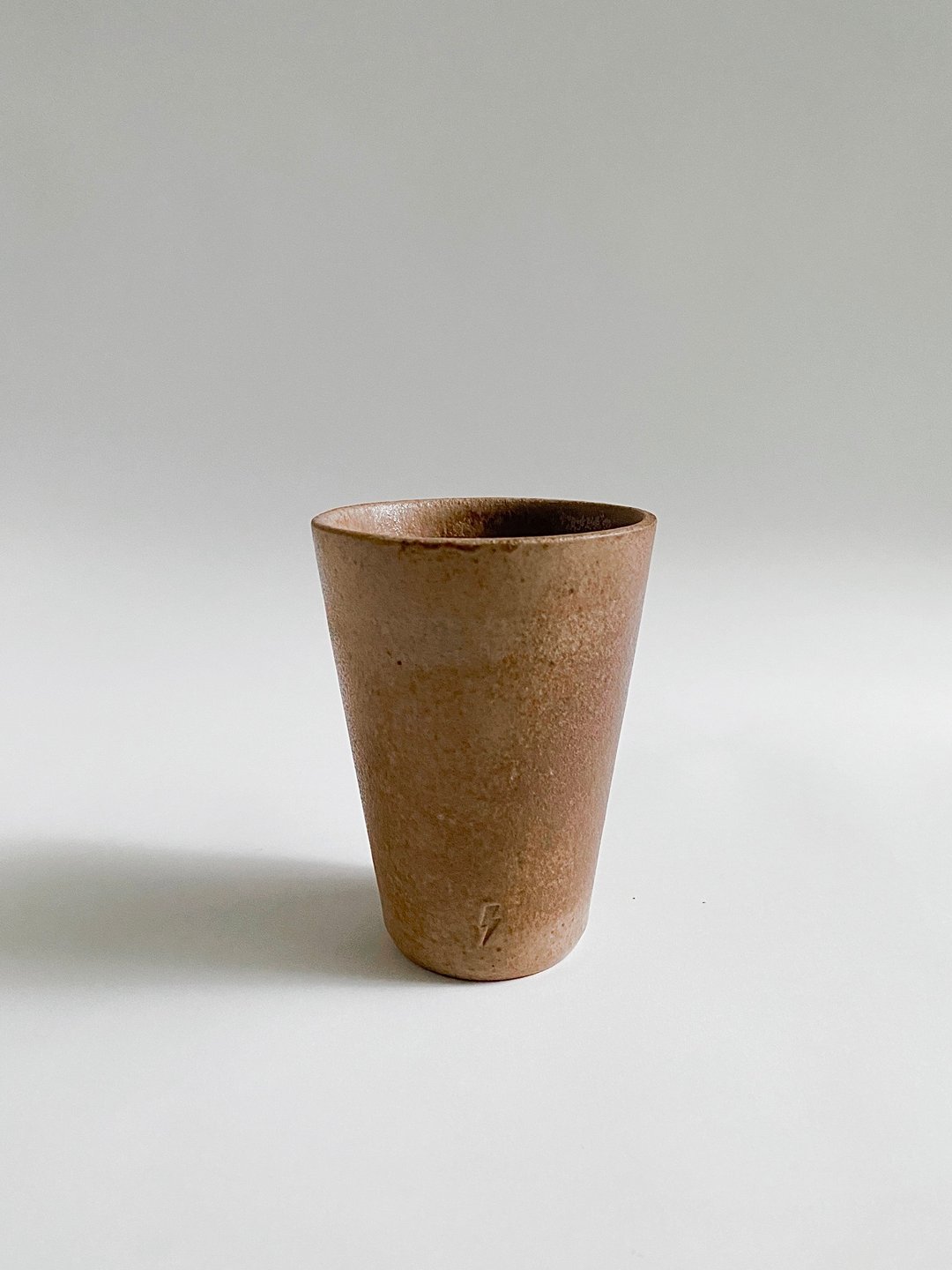 【吊盆系列】焦糖棕双孔杯 - 花瓶/陶器 - 陶 橘色