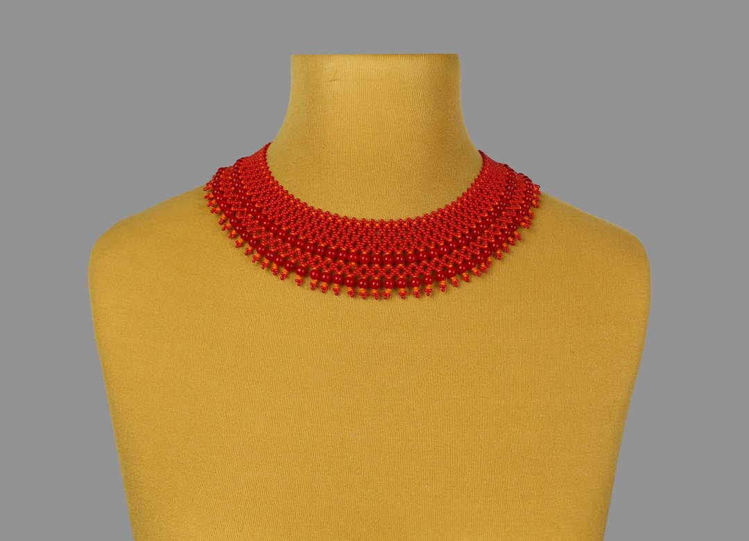 Red necklace handmade jewelry gift for wife - 项链 - 玻璃 红色