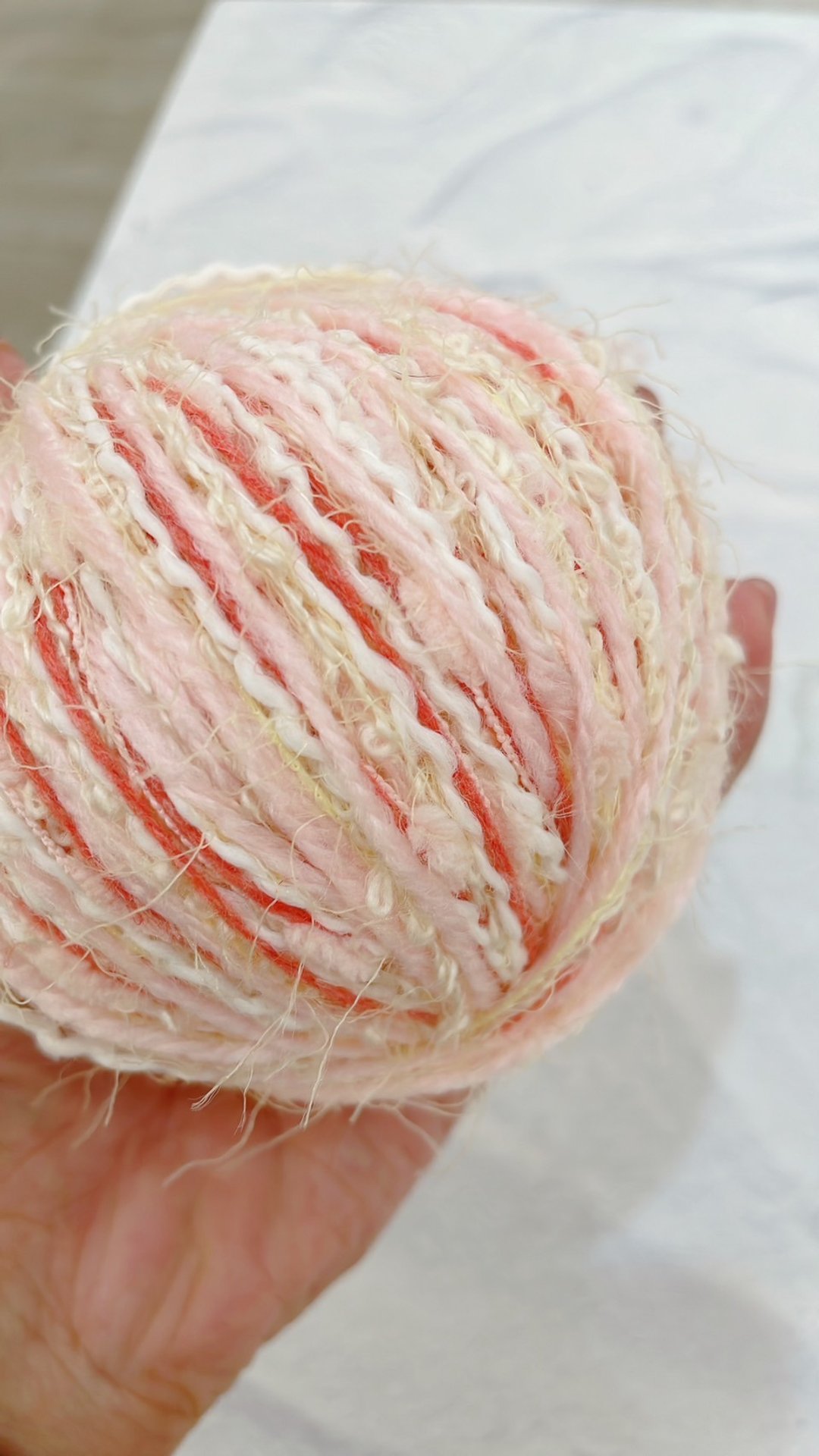 Zhi06-葡萄柚 100g 【自混线/手染混线/特殊线/棉线/DIY/编织 - 编织/刺绣/羊毛毡/裁缝 - 棉 