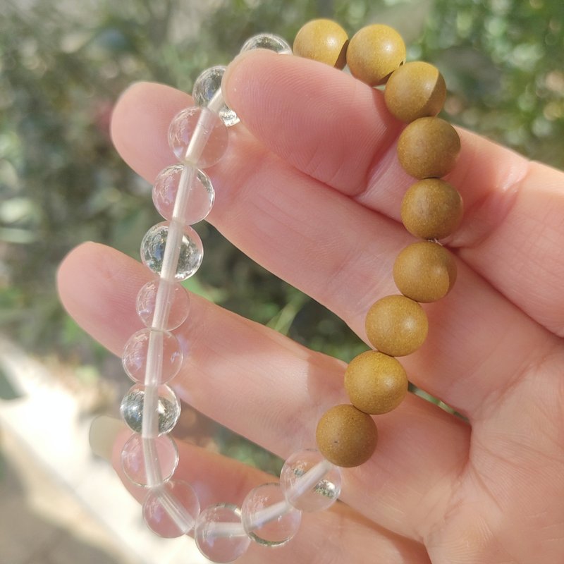 白水晶牛油果色香珠手串拍照手链定制女朋友情侣礼物 - 手链/手环 - 水晶 多色