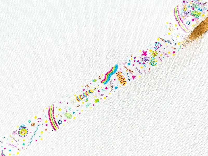 Small 徑文 of collaboration masking tape, "In my brain." - 纸胶带 - 纸 多色