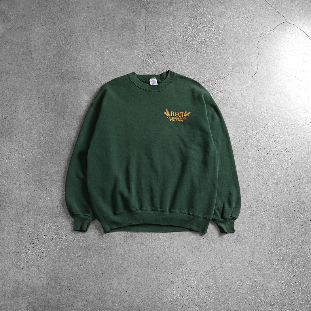 Vintage 大学Tee / 大学踢、古着大学T、大学t、卫衣、古着上衣 - 男装上衣/T 恤 - 棉．麻 绿色