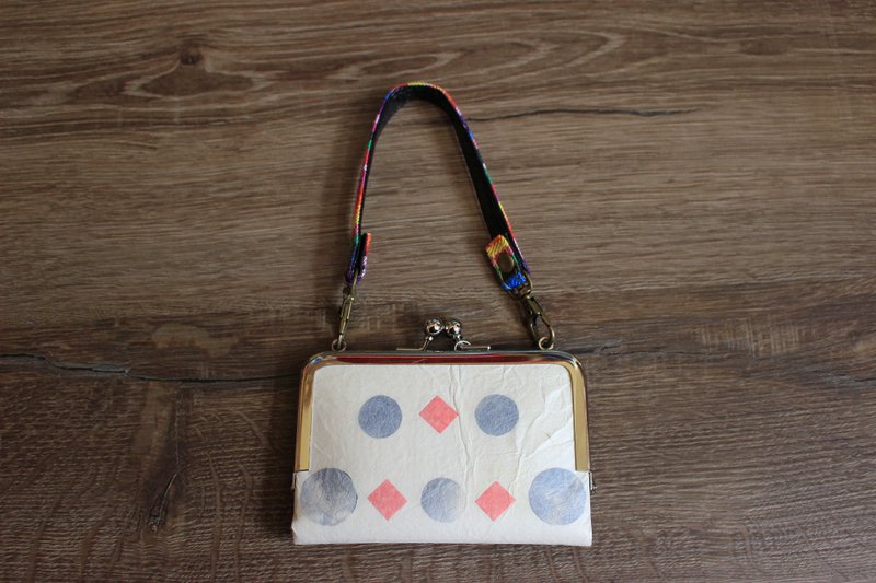 Blue and Pink Japanese paper Business Card Holder Card case Pass case - 证件套/卡套 - 纸 白色