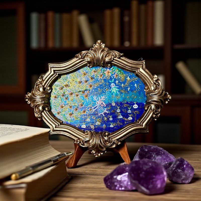 星果之树_河畔摘星/18.3x23.5cm/压克力水晶画/2025绘制 - 摆饰 - 压克力 