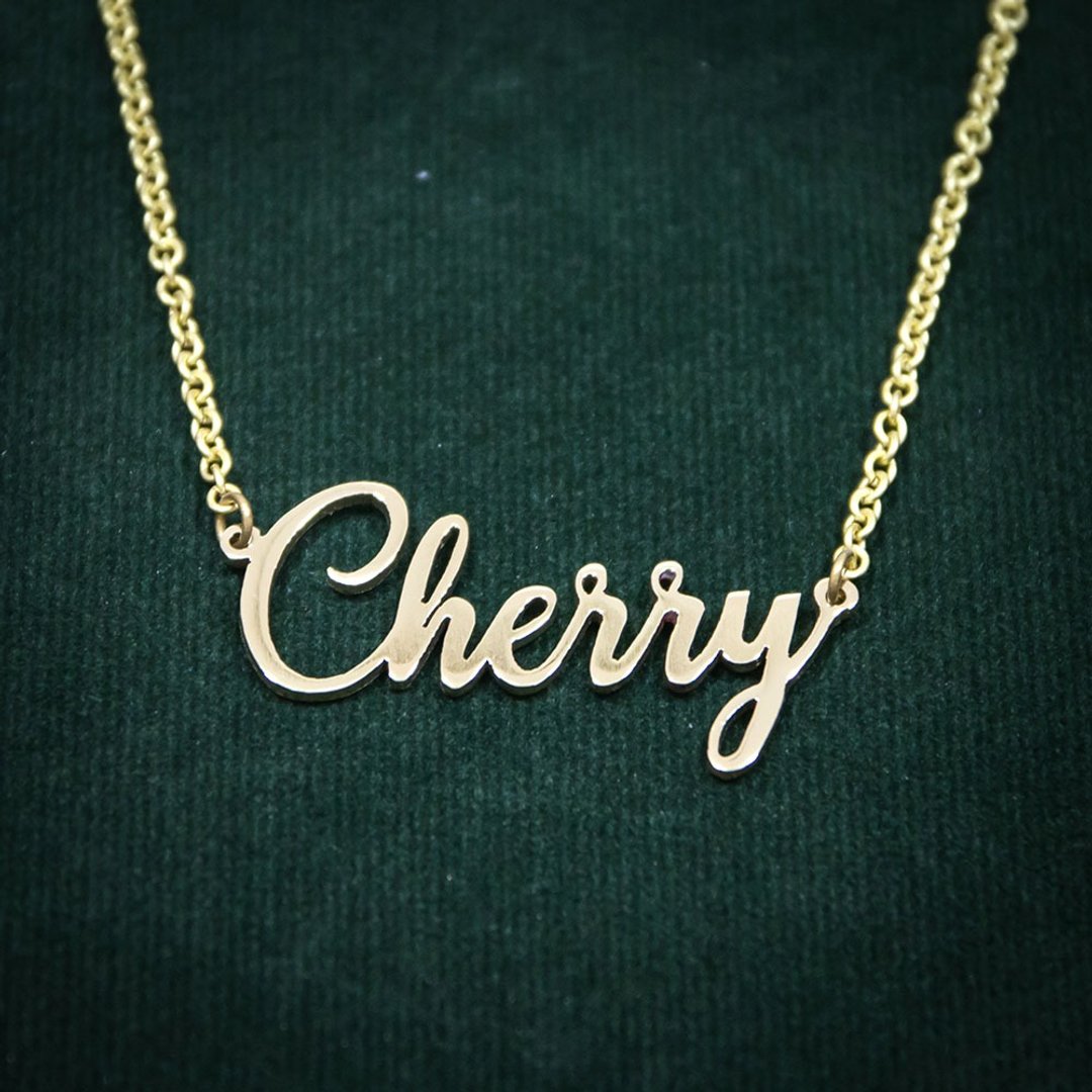 Made to order - Customize name necklace hand writhing style - 项链 - 铜/黄铜 银色