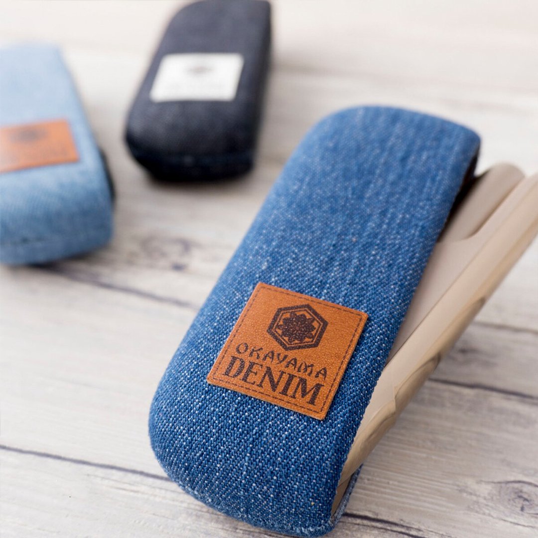 iQOS3 Hard Case [Okayama Denim] iQOS Case Denim Genuine Leather CC02K - 收纳用品 - 其他材质 蓝色