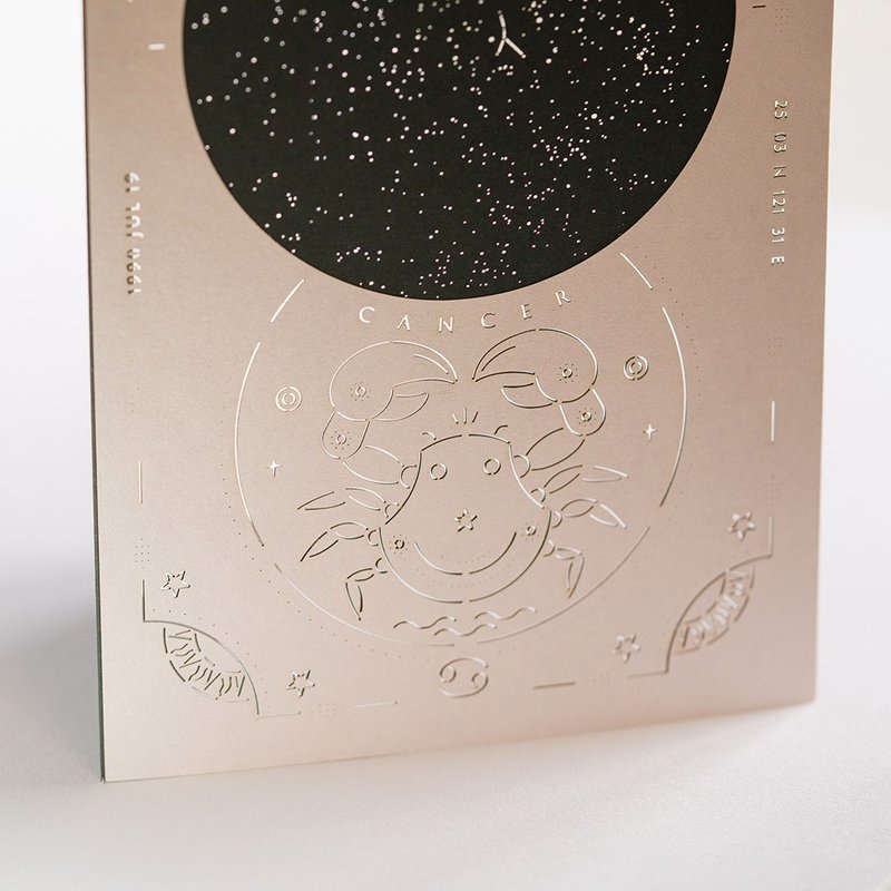 巨蟹座-星座系列定制卡片 - 卡片/明信片 - 纸 粉红色