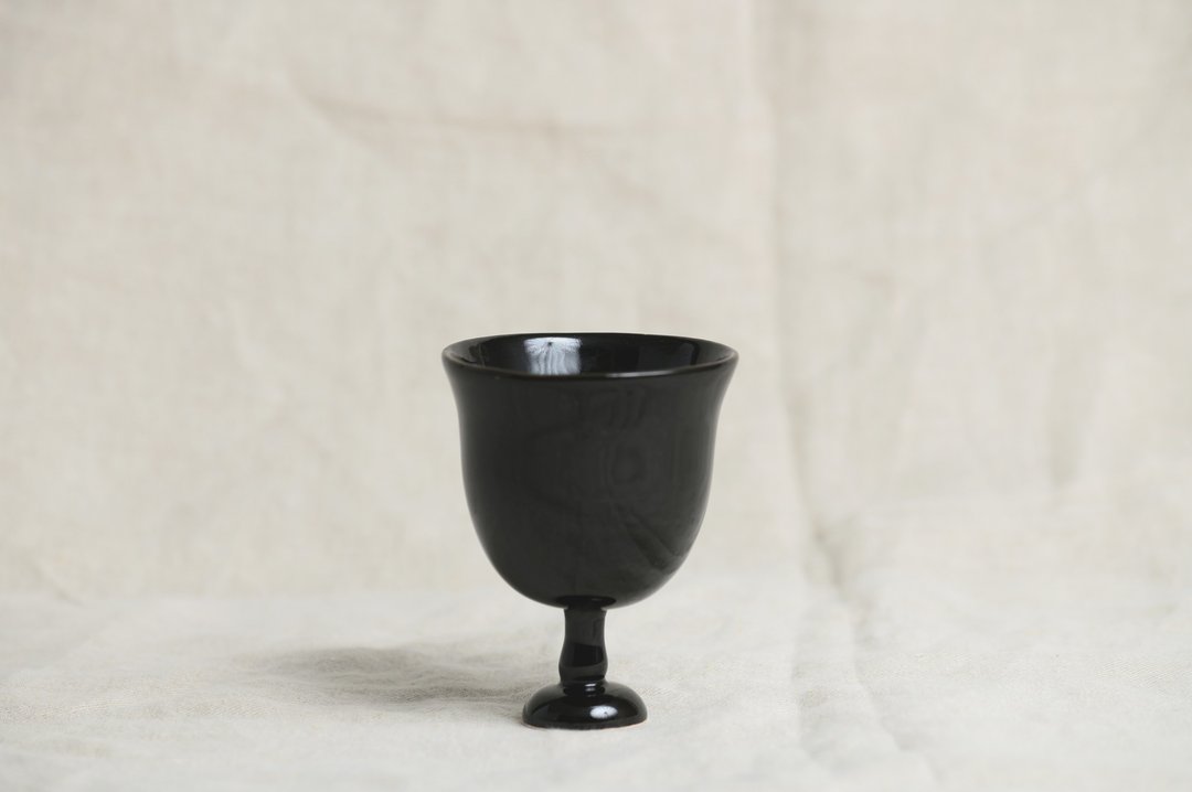 午夜湖面 - 高脚杯 - 酒杯/酒器 - 陶 黑色