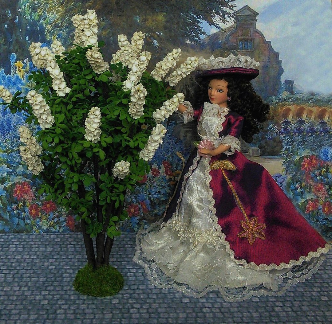 1:12 scale.Lilac for the doll garden.Dollhouse miniature. - 玩偶/公仔 - 其他材质 