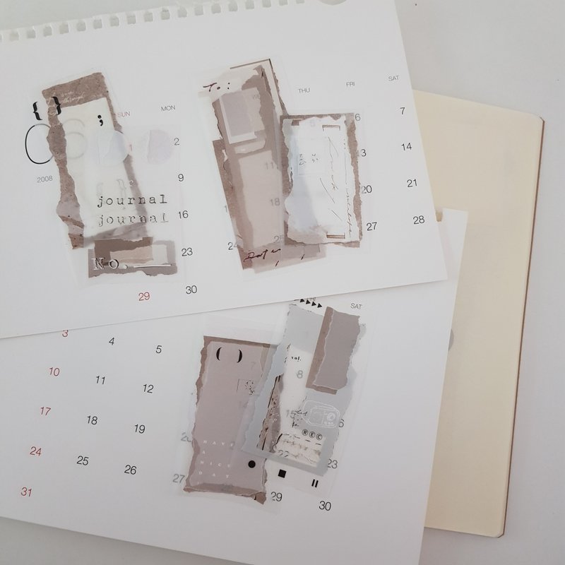 白色拼贴 - 纸胶带 - 塑料 