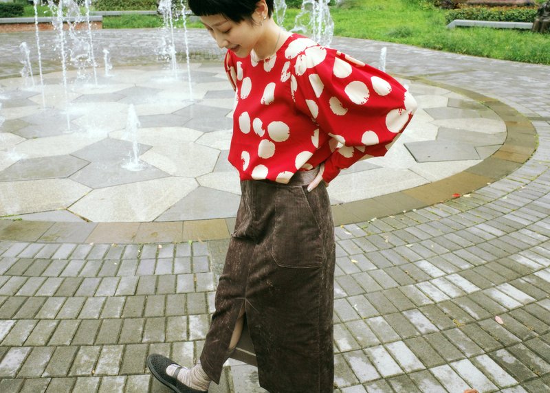 UUIN   _ 灯芯绒裙 - 裙子 - 棉．麻 绿色