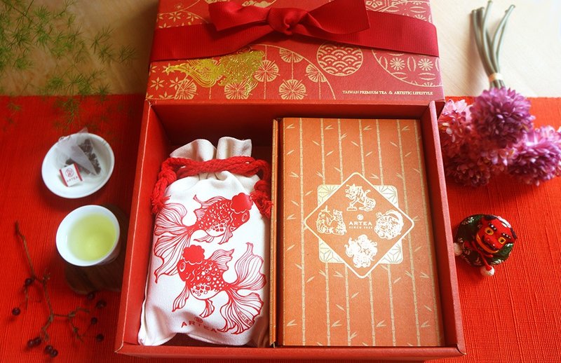 【福寿满杯】 特色品茗杯+精品好茶大礼盒 - 茶具/茶杯 - 瓷 红色