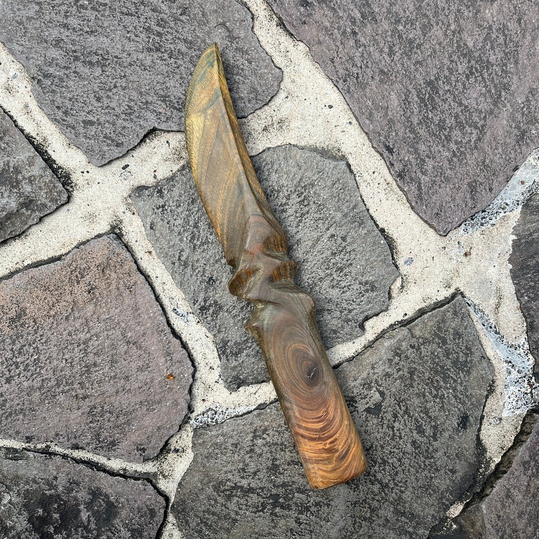 我贩剑　妖刀　瘫傩　绿檀收藏艺品　木刀　匕首　魔剑纸镇 - 摆饰 - 木头 绿色