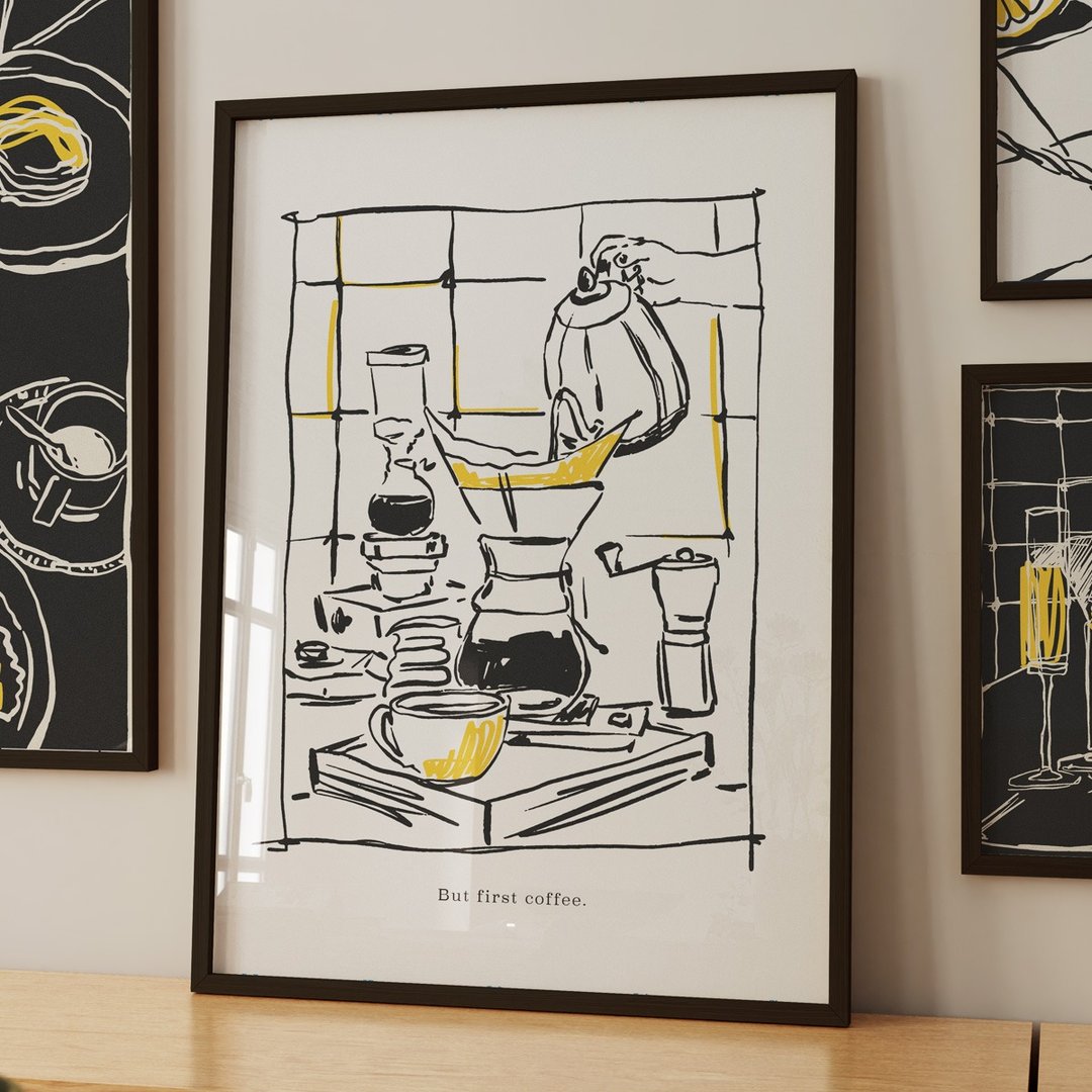 Coffee Lover No.1 - 咖啡挂画海报 居家布置 餐厅挂画 - 电子手绘真人画像/绘画/插画 - 其他材质 