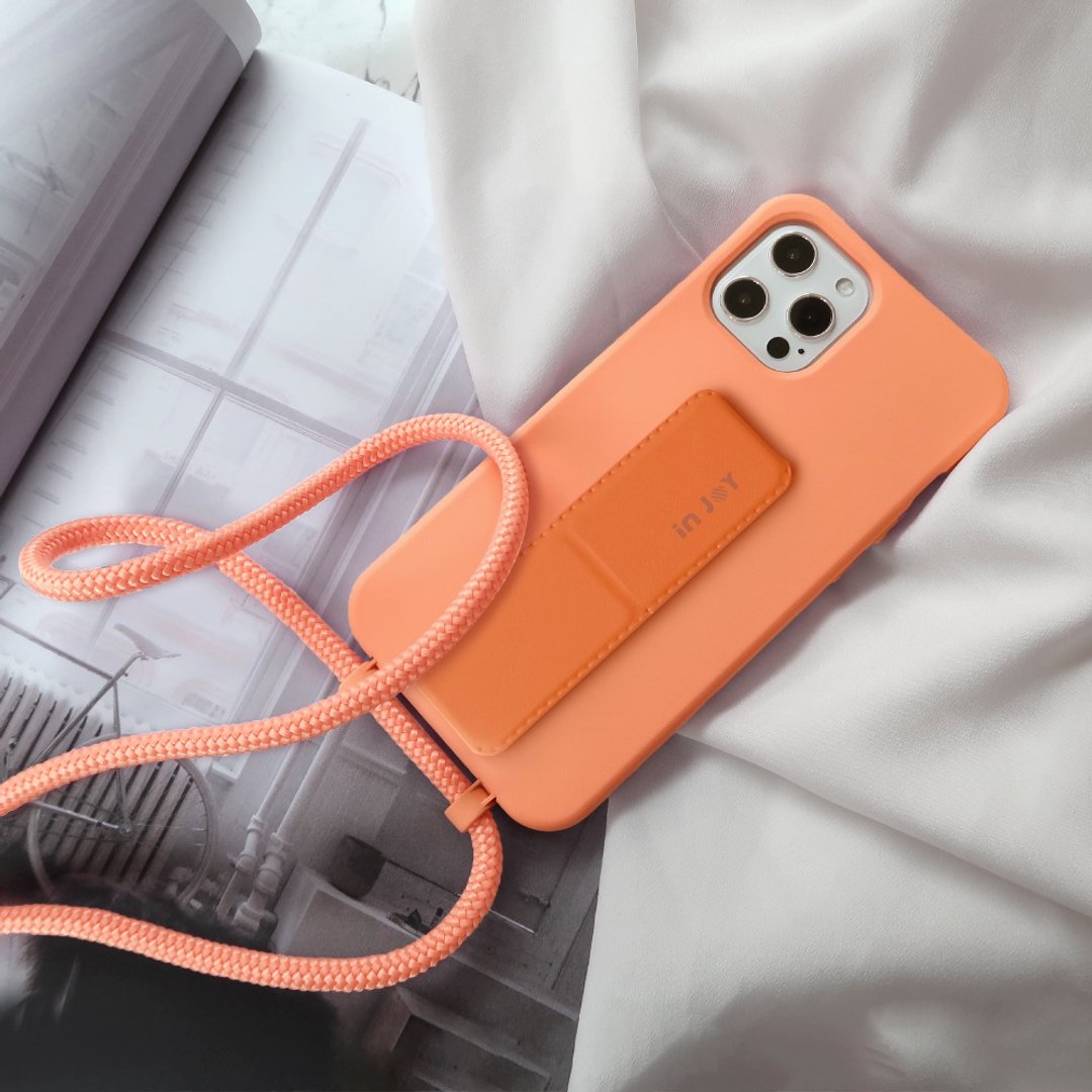iPhone 14/13/13Pro/SE3 可拆式 Urban Basic 晨光橘 背绳防摔壳 - 手机壳/手机套 - 塑料 橘色