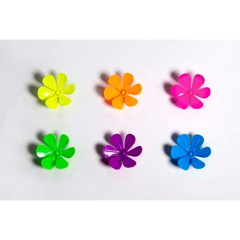 口吹花朵陀螺(6入) - 桌游/玩具 - 塑料 