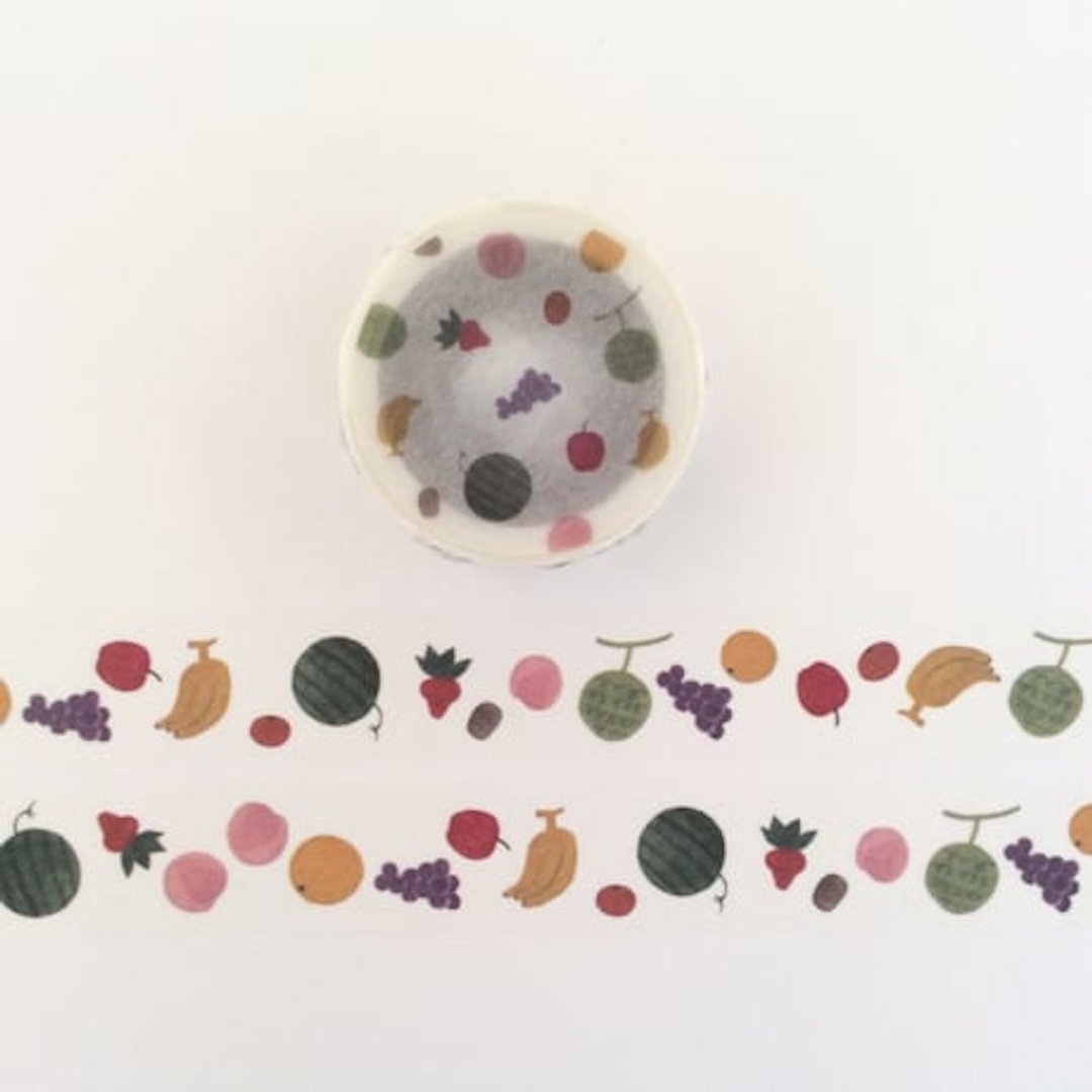 Fruits Masking Tape - 纸胶带 - 纸 白色