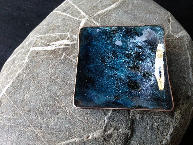 沉香珐琅小碟(香锥座)~星空A款,手作的诗香氛薰香系列 - 香薰/精油/线香 - 珐琅 