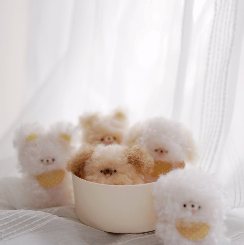 独角森林士多unimori 掌心的小小狗手作毛绒玩偶 - 玩偶/公仔 - 羊毛 