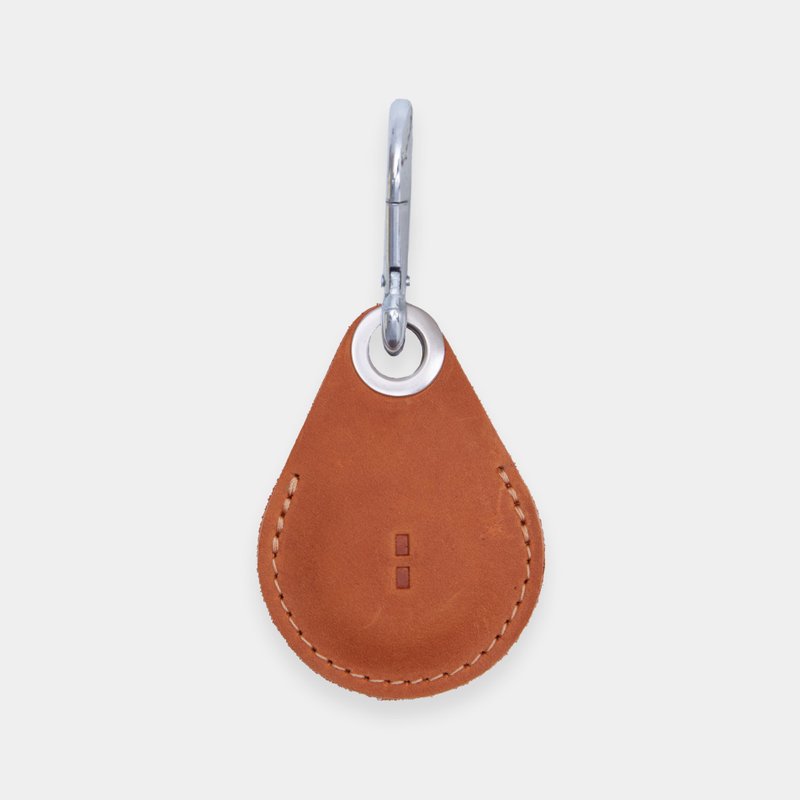 干邑皮革AirTag收纳盒——苹果追踪器保护壳 | iPhone配件礼品 - 钥匙链/钥匙包 - 真皮 橘色