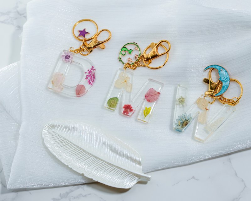 滴胶字母钥匙圈 - 钥匙链/钥匙包 - 树脂 