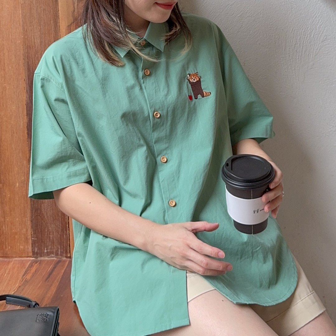 TaTar Shirt 衬衫  Mint 緑 - 女装衬衫 - 棉 绿色