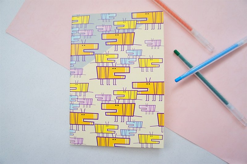 No114 手帐本 -- 六脚兽 - 笔记本/手帐 - 纸 橘色