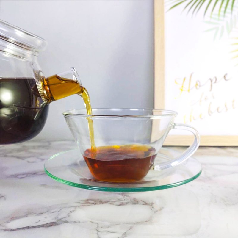 台湾纯手工吹制 居家 办公 日诠玻璃杯盘/咖啡杯碟组/茶杯/花茶杯 - 茶具/茶杯 - 玻璃 
