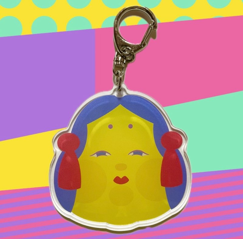おかめ 压克力钥匙圈 - 钥匙链/钥匙包 - 塑料 多色