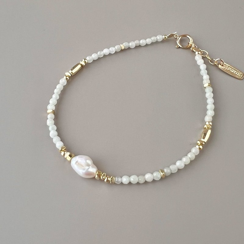【简单生活】缅甸玉 巴洛克珍珠 - 手链/手环 - 玉石 