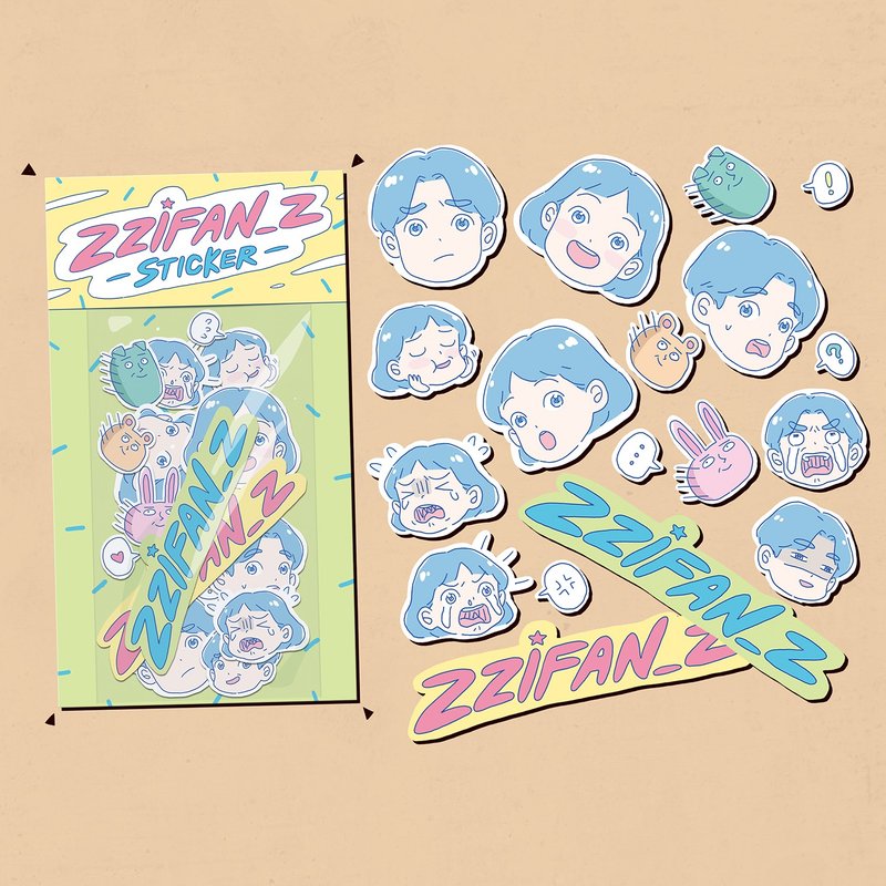 Zzifan_z 贴 纸 组 - 贴纸 - 纸 