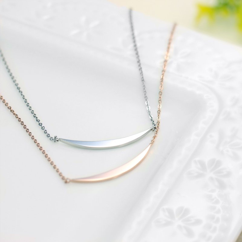 圣诞礼物 I 微笑月亮项链  医疗钢 - 项链 - 不锈钢 金色