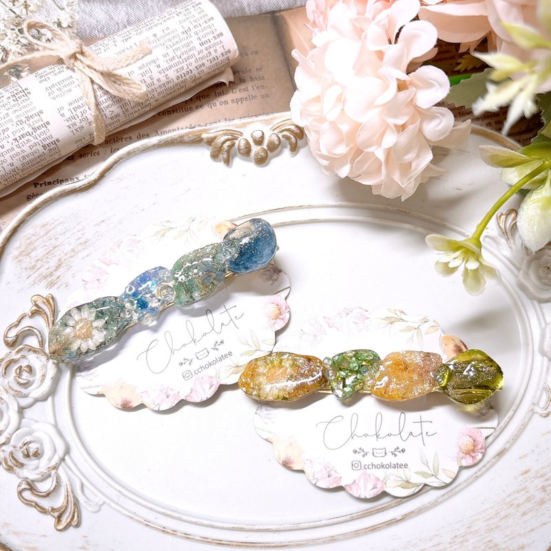 日及干花发夹 押花饰品 - 发饰 - 植物．花 多色