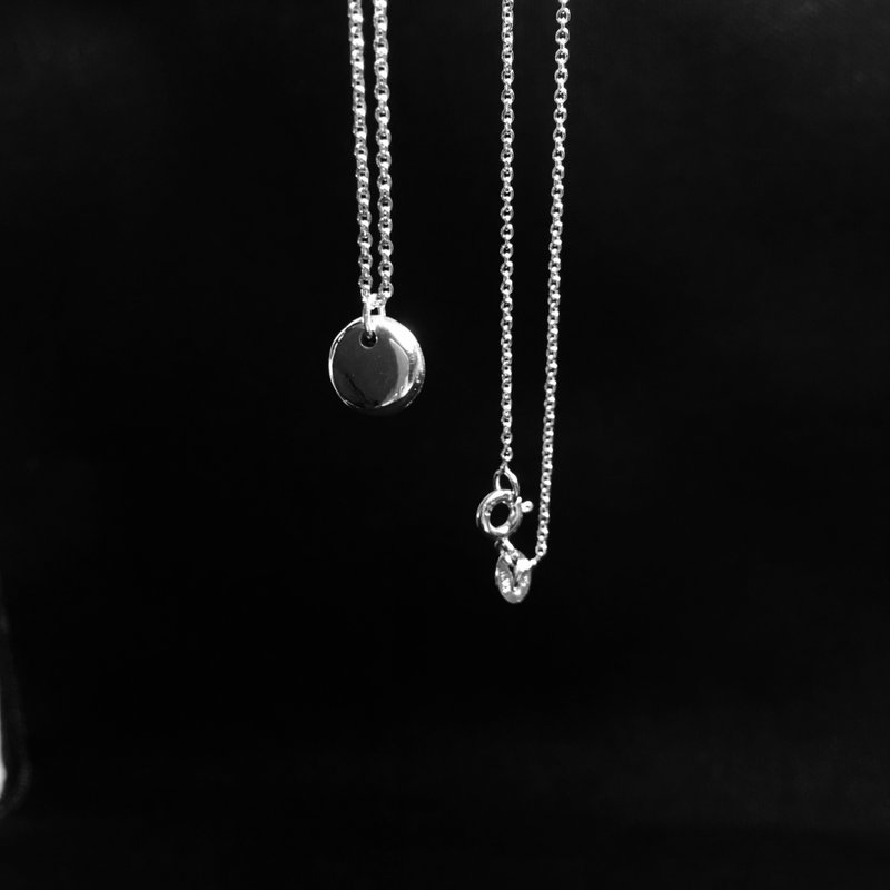 925纯银短项链 最极简星球 无电镀抗过敏 附拭银布 - 项链 - 其他金属 银色