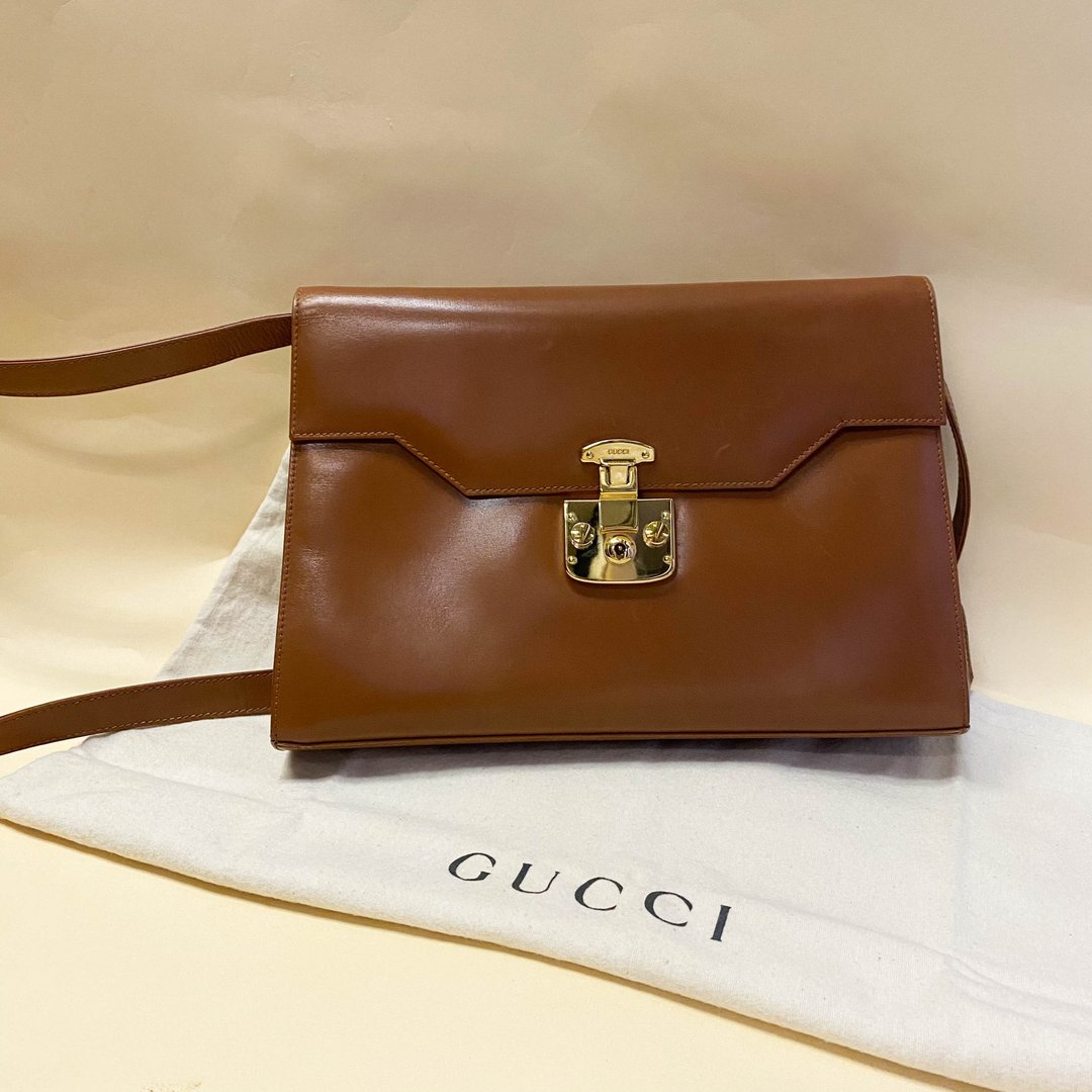 中古包Gucci|手提包|斜背包|单肩包|古董包|啡色手袋 - 手提包/手提袋 - 真皮 咖啡色