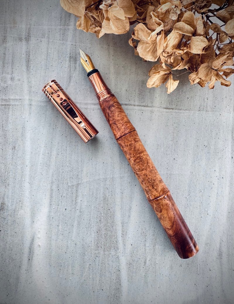 缅甸花梨半封端 钢笔 - 钢笔 - 木头 