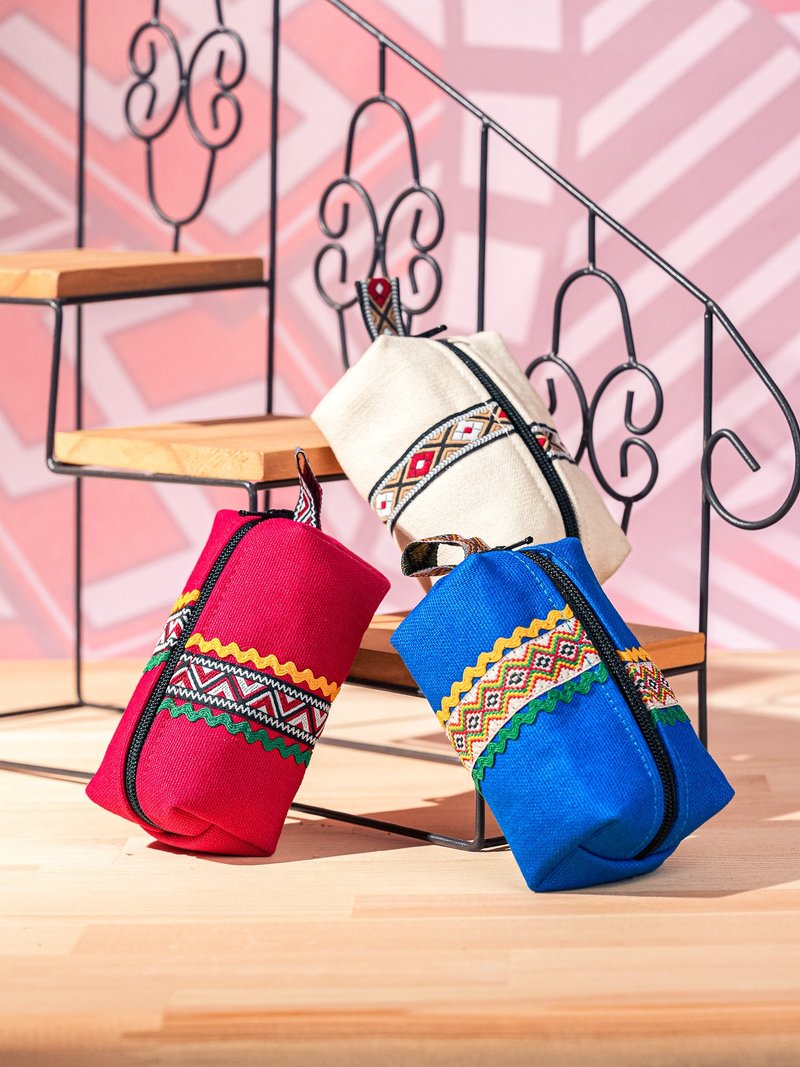 【原风艺站】图腾方形零钱包 | 原住民 族服 台湾印象 - 零钱包 - 其他人造纤维 红色