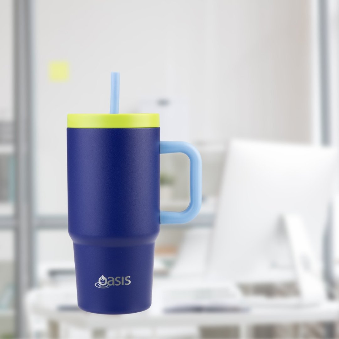澳洲 Oasis 双层真空保温吸管随行杯 700ml - 保温瓶/保温杯 - 不锈钢 多色