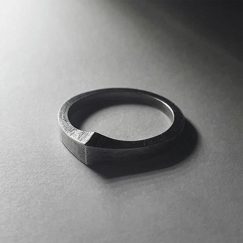 （925银）氧化皇冠戒指 - 戒指 - 纯银 银色