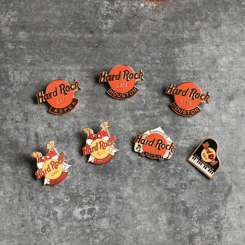 Vintage Hard Rock 复古别针 / 古董别针、限量徽章、古董收藏 - 徽章/别针 - 其他金属 多色