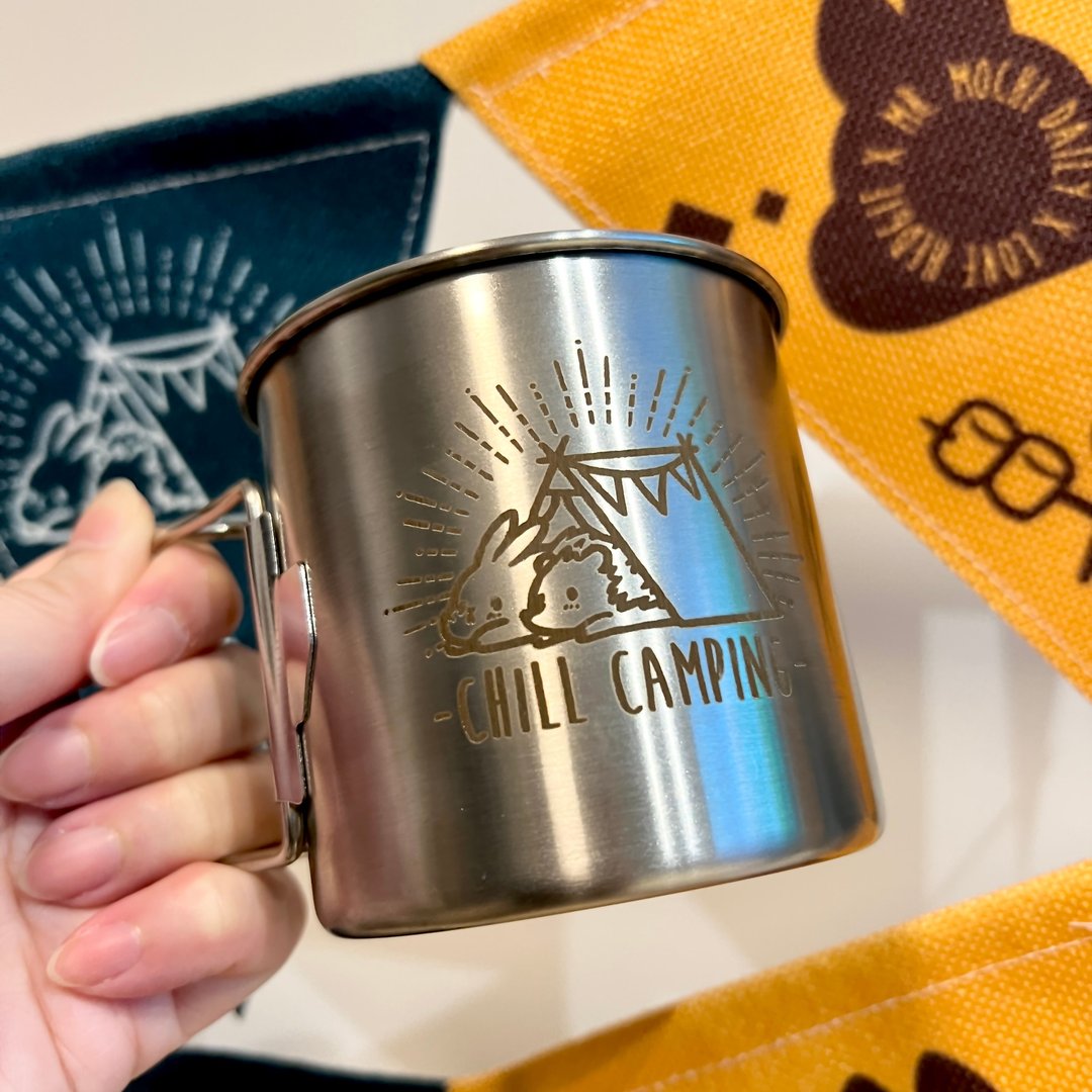 兔子刺猬Chill Camping 不锈刚露营杯 - 手柄可折叠 - 其他杯子 - 不锈钢 银色
